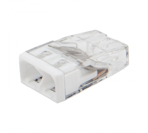 Клемма 2-проводная 0.5-2.5мм2 одножильный СМК (аналог Wago 2273-202) прозрачная  07-3211  Rexant