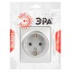 Розетка ЭРА Эксперт 11-2203-03 2P+E Schuko IP20 16A-250В ОУ Алюминий  Б0063020  ЭРА