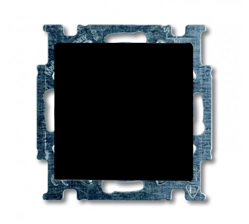 ABB Basic 55 Шато (чёрный) Выключатель кнопочный 1-клавишный, НО контакт  1413-0-1095   2CKA001413A1095  ABB