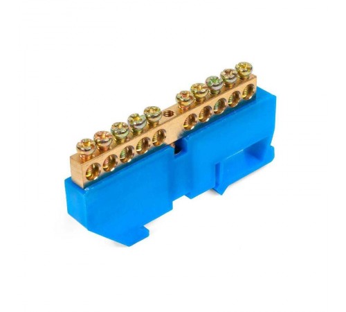 Шина N "ноль" на DIN-изол ШНИ-6х9-6 (син)  87188  КВТ