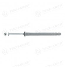 Дюбель-гвоздь 6х80 гриб. манжета (полипропилен) (100 шт) - ведро ( 0,693 кг)  101991  Tech-KREP