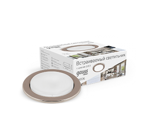 Светильник точечный встраиваемый под лампу Tablet GX006 Титан, GX53  GX006  Gauss