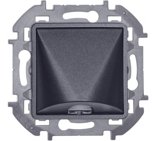 Inspiria Антрацит Вывод кабеля с зажимом для крепления  673893  Legrand