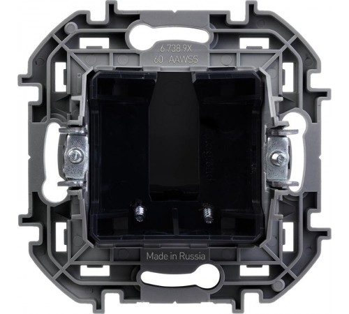 Inspiria Антрацит Вывод кабеля с зажимом для крепления  673893  Legrand