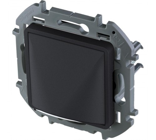 Inspiria Антрацит Вывод кабеля с зажимом для крепления  673893  Legrand