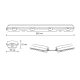 Светильник светодиодный промышленный линейный СПП-Т8-G13 LITE 220-230V IP65 665*85*55мм для LED ламп 2х600мм 1/16  909437260  Gauss