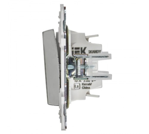 SKANDY Выключатель 3-клавишный 10А SK-V11N никель  SK-V30-0-10-K50  IEK