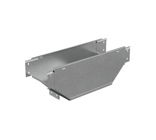 Т-ответвитель переходник 80х100-150 мм верт. c разворотом трассы на 90 град "ПЛЮС" (нчб)  TDPVplus90-80-100-150  КМ-профиль