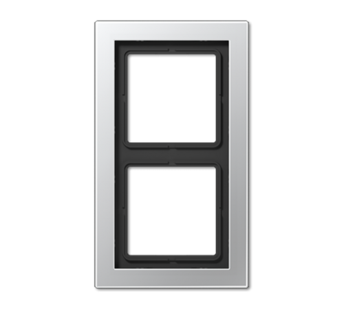 Рамка для вертикальной и горизонтальной установки, 2 поста; металл; алюминий; LS Design  ALD2982  Jung