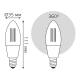 Лампа светодиодная филаментная Smart Home DIM+CCT E14 C35 4,5 Вт 2000-6500 К 1/10/40  1250112  Gauss