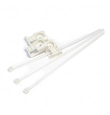 Комплекты крепления площадка для прямого монтажа белая со стяжкой 3,6х150 мм (100 шт)  PR13.02514  Промрукав