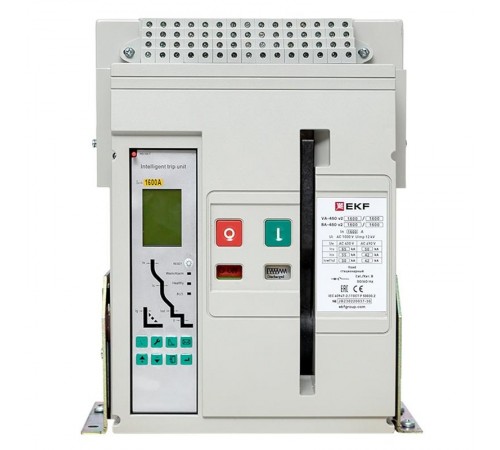 Выключатель автоматический ВА-450 1600/630А 3P 65кА стационарный v2  mccb450-1600-630-v2  EKF