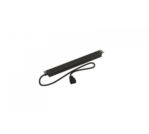 Hyperline SHE19-12IEC-2.5AIEC Блок розеток для 19" шкафов, горизонтальный, 12 розеток IEC320 C13   496740  Hyperline