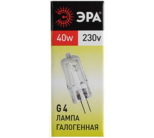 Лампа галогенная капсульная 40Вт 220В G4 JCD  C0039280  ЭРА
