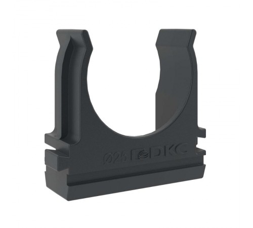 Держатель с защелкой, д.25мм, черный  51025N  DKC