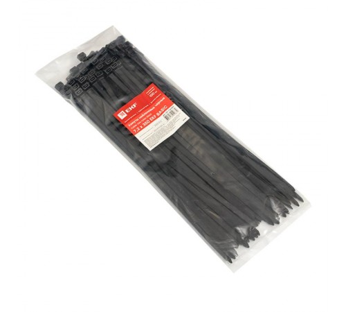 Хомут нейлоновый ЧЕРНЫЙ 7,2х350 (уп./100шт) EKF PROxima  plc-cb-7.2x350  EKF