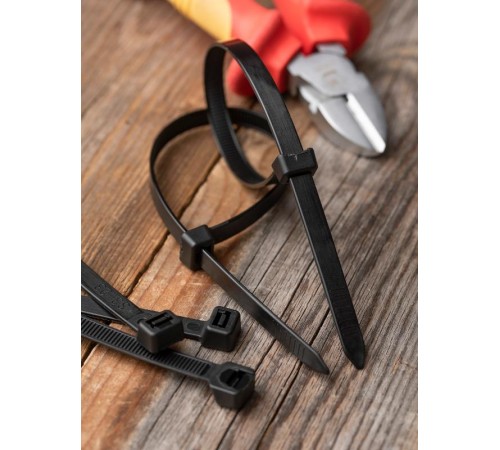 Хомут нейлоновый ЧЕРНЫЙ 7,2х350 (уп./100шт) EKF PROxima  plc-cb-7.2x350  EKF