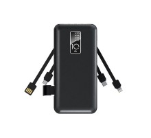 Портативное зарядное устройство Power Bank (аккумуляторная батарея) 10000 mAh, черное  30-2038  REXANT