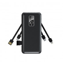 Портативное зарядное устройство Power Bank (аккумуляторная батарея) 10000 mAh, черное  30-2038  REXANT