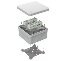 Коробка огнестойкая для о/п двухкомпонентная 60-0300-FR6.0-12 Е15-Е120 RAL7035 100х100х50 (14 шт/кор) серая  60-0300-7035-FR6.0-12  Промрукав
