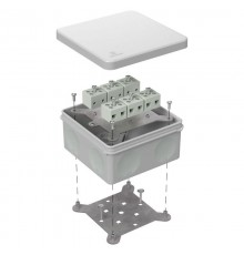 Коробка огнестойкая для о/п двухкомпонентная 60-0300-FR6.0-12 Е15-Е120 RAL7035 100х100х50 (14 шт/кор) серая  60-0300-7035-FR6.0-12  Промрукав