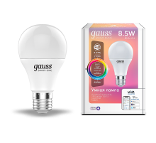 Лампа Светодиодная Smart Home RGBW E27 A60 8.5 Вт 2700-6500K 1/10/100  1170112  Gauss
