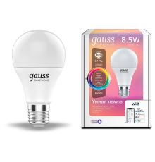 Лампа Светодиодная Smart Home RGBW E27 A60 8.5 Вт 2700-6500K 1/10/100  1170112  Gauss