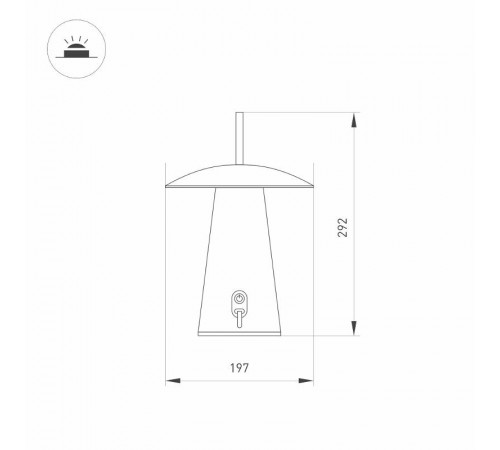 Светильник SP-PATIO-TAB-2W Warm3000 (GR, 127 deg) (Arlight, IP54 Металл, 2 года)  031628  Arlight