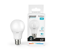 Лампа светодиодная LED 10Вт E27 220В 4100К Elementary A60  23220  Gauss