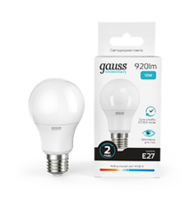 Лампа светодиодная LED 10Вт E27 220В 4100К Elementary A60  23220  Gauss