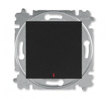 ABB Levit Антрацит / дымчатый чёрный Переключатель 1-кл. с подсветкой контрольная  3559H-A25445 63W  2CHH592545A6063  ABB