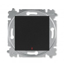 ABB Levit Антрацит / дымчатый чёрный Переключатель 1-кл. с подсветкой контрольная  3559H-A25445 63W  2CHH592545A6063  ABB