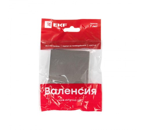 Валенсия лицевая панель выключателя 1-кл. 10А графит EKF PROxima   ESV10-L-021-60   EKF