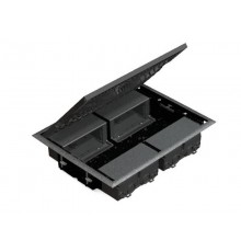 Simon Connect Люк в пол с горизонт.подключ.потребителей на 4 S-модуля, глубина 69мм, серый  SF400-1  Simon