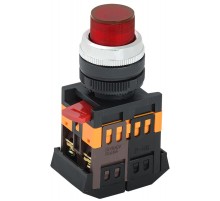 Кнопка ABLFP-22 красный d22мм неон/240В 1з+1р   BBT20-ABLFP-K04  GENERICA