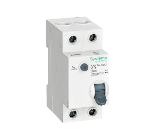 Выключатель автоматический дифференциального тока 1P+N 10A C 6kA 30мА Тип-АС City9  C9D36610 Systeme Electric