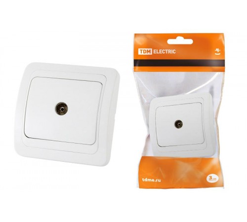 Розетка TV простая (0-2400 Гц,  "мама") "Валдай"   SQ1804-0014  TDM