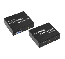 Конвертер HDMI на VGA + Стерео 3,5 мм, металл  17-6908  REXANT