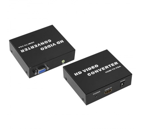 Конвертер HDMI на VGA + Стерео 3,5 мм, металл  17-6908  REXANT