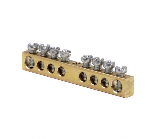 Шина латунная на 8 отв(2х6мм, 6х4мм)  F08AB011  DKC