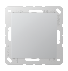 Крышка без отверстий, фиксация защёлкиванием, для произвольных вырезов (либо использование в качестве заглушки), возможно IP44; термопласт; алюминий; 