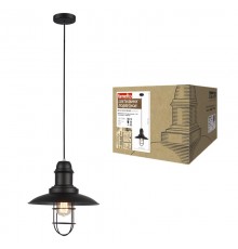 Светильник декор. подвесной, серия "Vintage" DLC-V101 E27 BLACK металл, цвет черный. d-300мм, h-1000мм.  UL-00000970  Fametto