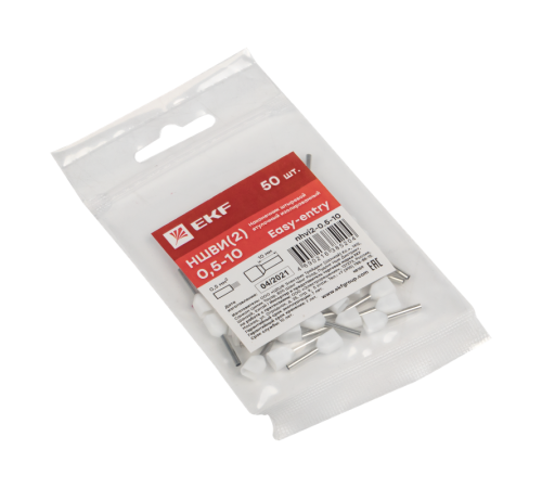 Наконечник штыревой втулочный НШвИ(2) 0.5-10 (50шт.) EKF PROxima  nhvi2-0.5-10  EKF