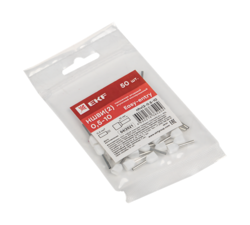 Наконечник штыревой втулочный НШвИ(2) 0.5-10 (50шт.) EKF PROxima  nhvi2-0.5-10  EKF