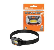 Фонарь светодиодный "Налобный" 2 Вт COB, 120 лм, бат. 3*AAA  SQ0350-0072  TDM