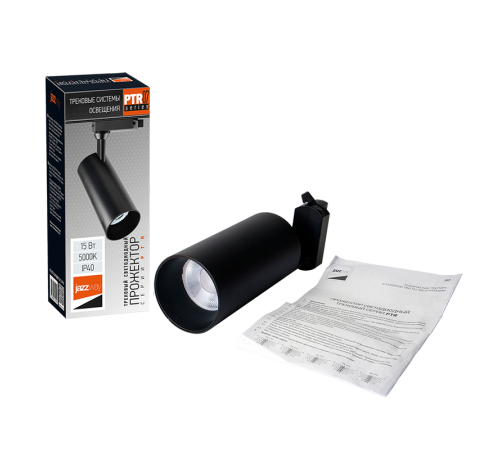 Светильник светодиодный трековый PTR 0715 15w 5000K 24° BL (чёрный) IP40  .5041219  Jazzway