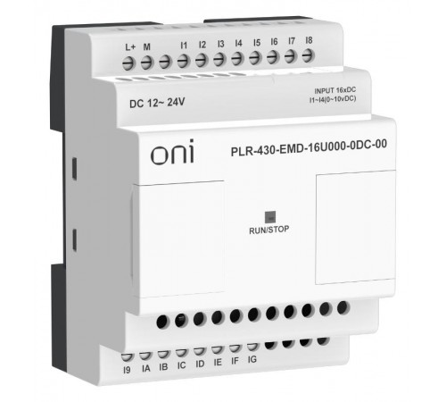 ПЛК 430 Модуль IO 12 DI 4 UI 24В DC  PLR-430-EMD-16U000-0DC-00  ONI