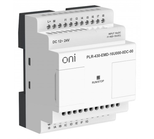ПЛК 430 Модуль IO 12 DI 4 UI 24В DC  PLR-430-EMD-16U000-0DC-00  ONI