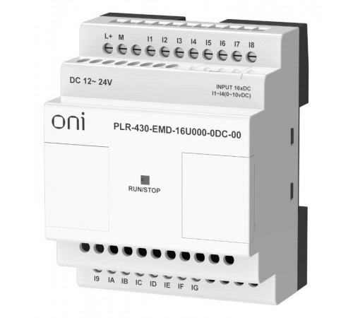 ПЛК 430 Модуль IO 12 DI 4 UI 24В DC  PLR-430-EMD-16U000-0DC-00  ONI