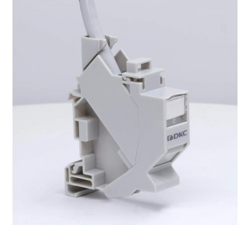 Адаптер на DIN рейку для модулей Keystone (для модулей форм-фактора S19)  RNW1DIN  DKC